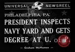 Image of President Roosevelt Philadelphia Pennsylvania USA, 1940, second 6 stock footage video 65675046164