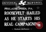 Image of President Franklin Roosevelt Philadelphia Pennsylvania USA, 1940, second 4 stock footage video 65675046165
