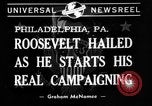 Image of President Franklin Roosevelt Philadelphia Pennsylvania USA, 1940, second 5 stock footage video 65675046165