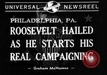 Image of President Franklin Roosevelt Philadelphia Pennsylvania USA, 1940, second 6 stock footage video 65675046165