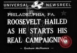 Image of President Franklin Roosevelt Philadelphia Pennsylvania USA, 1940, second 7 stock footage video 65675046165