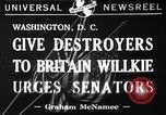 Image of Wendell Willkie Washington DC USA, 1941, second 1 stock footage video 65675046180