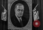 Standbild Poster von Präsident Franklin Roosevelt Philadelphia Pennsylvania USA, 1940, aus Sekunde 4 historischem Filmmaterial Videoclip 65675046214
