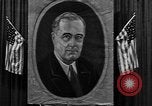 Standbild Poster von Präsident Franklin Roosevelt Philadelphia Pennsylvania USA, 1940, aus Sekunde 5 historischem Filmmaterial Videoclip 65675046214