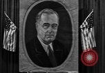 Standbild Poster von Präsident Franklin Roosevelt Philadelphia Pennsylvania USA, 1940, aus Sekunde 6 historischem Filmmaterial Videoclip 65675046214