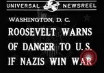 Image of President Franklin Roosevelt Washington DC USA, 1940, second 25 stock footage video 65675046228