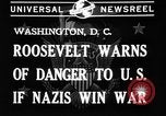 Image of President Franklin Roosevelt Washington DC USA, 1940, second 26 stock footage video 65675046228