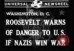 Image of President Franklin Roosevelt Washington DC USA, 1940, second 27 stock footage video 65675046228