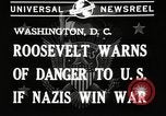 Image of President Franklin Roosevelt Washington DC USA, 1940, second 30 stock footage video 65675046228