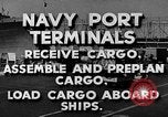 Image of Navy Port Terminal United States USA, 1951, second 9 stock footage video 65675046355