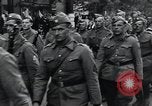 Image of Czech soldiers march Prague Czechoslovakia, 1945, second 33 stock footage video 65675046381