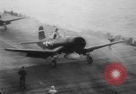 Image of navy carrier plane South China Sea, 1945, second 58 stock footage video 65675046518