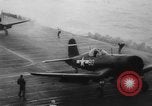Image of navy carrier plane South China Sea, 1945, second 60 stock footage video 65675046518