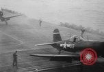 Image of navy carrier plane South China Sea, 1945, second 61 stock footage video 65675046518