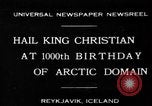 Standbild König Christian Reykjavik Island, 1930, aus Sekunde 1 historischem Filmmaterial Videoclip 65675046568