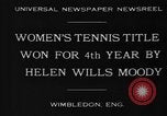 Standbild Wimbledon Championship Vereinigtes Königreich, 1930, aus Sekunde 7 historischem Filmmaterial Videoclip 65675046569