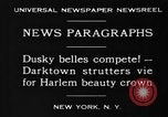 Standbild Harlem Schönheit Krone New York United States USA, 1930, aus Sekunde 12 historischem Filmmaterial Videoclip 65675046570