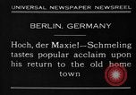 Image Max Schmeling Berlin Allemagne, 1930, de la seconde 6 séquences d'archives historiques vidéo 65675046572