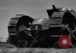 Image of tank damages old building Fort Lewis Washington USA, 1930, second 8 stock footage video 65675046578