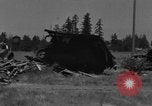 Image of tank damages old building Fort Lewis Washington USA, 1930, second 50 stock footage video 65675046578