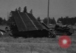 Image of tank damages old building Fort Lewis Washington USA, 1930, second 53 stock footage video 65675046578