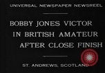 Image of Bobby Jones Saint Andrews Scotland, 1930, second 3 stock footage video 65675046579