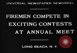 Image of firemen competition Long Beach New York USA, 1930, second 1 stock footage video 65675046585