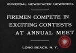 Image of firemen competition Long Beach New York USA, 1930, second 7 stock footage video 65675046585