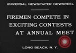 Image of firemen competition Long Beach New York USA, 1930, second 8 stock footage video 65675046585