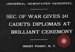 Image of diplomas to cadets West Point New York USA, 1930, second 1 stock footage video 65675046586
