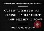 Standbild Königin Wilhelmina Den Haag Niederlande, 1930, aus Sekunde 5 historischem Filmmaterial Videoclip 65675046590