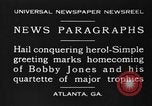 Standbild Bobby Jones Atlanta Georgia USA, 1930, aus Sekunde 6 historischem Filmmaterial Videoclip 65675046592