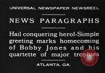 Standbild Bobby Jones Atlanta Georgia USA, 1930, aus Sekunde 12 historischem Filmmaterial Videoclip 65675046592