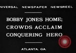 Standbild Bobby Jones Atlanta Georgia USA, 1930, aus Sekunde 10 historischem Filmmaterial Videoclip 65675046595
