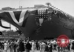 Image of Christening of the USS Independence (CV-62) in New York New York United States USA, 1958, second 13 stock footage video 65675046605