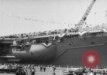 Image of Christening of the USS Independence (CV-62) in New York New York United States USA, 1958, second 22 stock footage video 65675046605