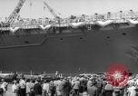 Image of Christening of the USS Independence (CV-62) in New York New York United States USA, 1958, second 26 stock footage video 65675046605