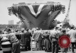 Image of Christening of the USS Independence (CV-62) in New York New York United States USA, 1958, second 29 stock footage video 65675046605
