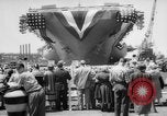 Image of Christening of the USS Independence (CV-62) in New York New York United States USA, 1958, second 31 stock footage video 65675046605