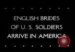 Immagine di British spose di guerra New York United States USA, 1946, secondo 1 filmato di repertorio 65675046678