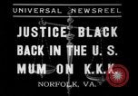 Image of Justice Hugo Black Norfolk Virginia USA, 1937, second 1 stock footage video 65675046687