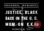Image of Justice Hugo Black Norfolk Virginia USA, 1937, second 3 stock footage video 65675046687