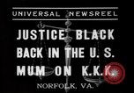 Image of Justice Hugo Black Norfolk Virginia USA, 1937, second 7 stock footage video 65675046687