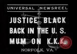 Image of Justice Hugo Black Norfolk Virginia USA, 1937, second 10 stock footage video 65675046687