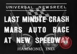 Standbild Autorennen Hammond Indiana USA, 1937, aus Sekunde 5 historischem Filmmaterial Videoclip 65675046690