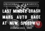 Standbild Autorennen Hammond Indiana USA, 1937, aus Sekunde 8 historischem Filmmaterial Videoclip 65675046690