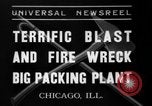 Standbild Brand bei Fleisch Anlage Chicago Illinois USA, 1937, aus Sekunde 5 historischem Filmmaterial Videoclip 65675046691