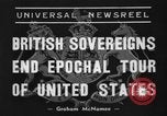 Standbild König George VI besucht die USA United States USA, 1939, aus Sekunde 7 historischem Filmmaterial Videoclip 65675046697