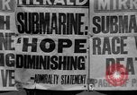 Standbild HMS Thetis submarine Rettungsaktion Liverpool Bay England, 1939, aus Sekunde 21 historischem Filmmaterial Videoclip 65675046698