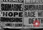 Standbild HMS Thetis submarine Rettungsaktion Liverpool Bay England, 1939, aus Sekunde 22 historischem Filmmaterial Videoclip 65675046698